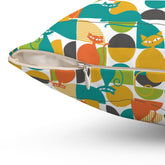 Kate McEnroe New York MCM Atomic Cat Retro Geometric Throw Pillow, 50s Mod CushionThrow Pillows15718828287161711903