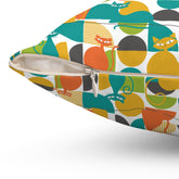 Kate McEnroe New York MCM Atomic Cat Retro Geometric Throw Pillow, 50s Mod CushionThrow Pillows15718828287161711903