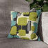 Kate McEnroe New York MCM Geometric Abstract Pillow Cover, Retro Mid Century Modern Teal & Lime Green Sofa AccentThrow Pillow Covers83559711935949514114