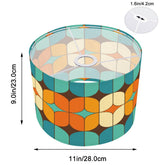 Kate McEnroe New York MCM Geometric Retro Teal Orange Lamp ShadeLamp ShadesOf0KCqmuO8