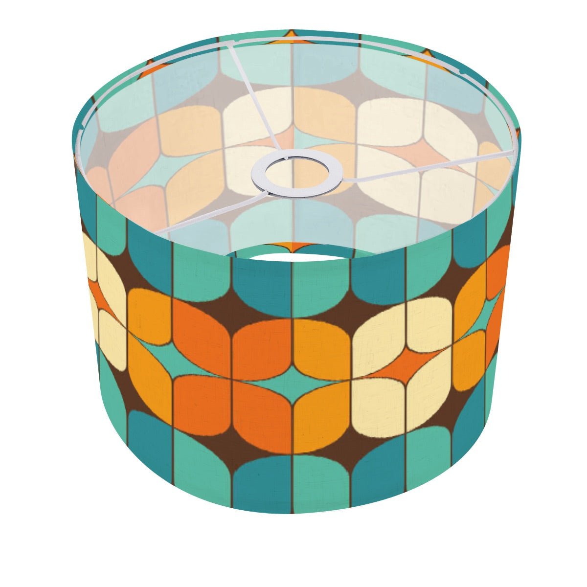 Kate McEnroe New York MCM Geometric Retro Teal Orange Lamp ShadeLamp ShadesOf0KCqmuO8