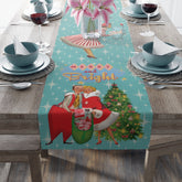 Kate McEnroe New York Merry and Bright Retro 1950s Mid Century Modern Christmas Table RunnerTable Runners23889237383230419006