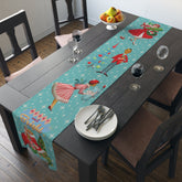 Kate McEnroe New York Merry and Bright Retro 1950s Mid Century Modern Christmas Table RunnerTable Runners82100706487864756717