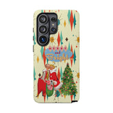 Kate McEnroe New York Merry and Bright Retro Christmas iPhone Case, 1950s Kitsch Mid Century Modern Holiday Cover, Atomic Starburst Vintage Phone AccessoryPhone Cases14801192887714541519