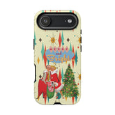 Kate McEnroe New York Merry and Bright Retro Christmas iPhone Case, 1950s Kitsch Mid Century Modern Holiday Cover, Atomic Starburst Vintage Phone AccessoryPhone Cases23334199654706452232
