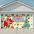 Kate McEnroe New York Merry and Bright Vintage Christmas Garage Door Banner, Retro Mid Century Modern Holiday DecorGarage Door BannerPlilt075Wk