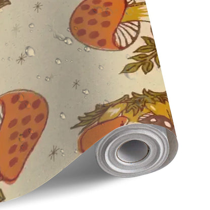 Kate McEnroe New York Merry Mushroom Cottagecore Retro Refrigerator Wrap, Mid Century Modern 70s DecorRefrigerator WrapsO6bYmuj6Sj