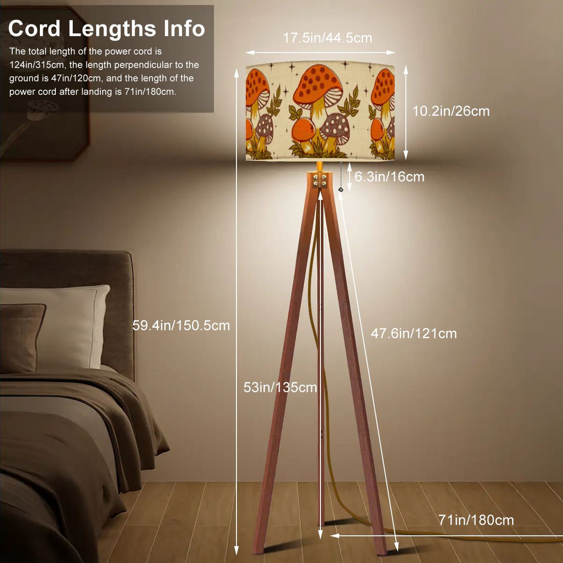 Kate McEnroe New York Merry Mushroom Mid Century Modern Cottagecore Tripod Floor LampTripod Floor Lampsk4I8YEIMRk