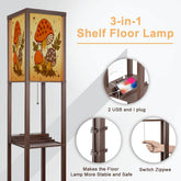 Kate McEnroe New York Merry Mushroom Mid Century Modern Retro Floor Lamp with ShelvesLamp with ShelvesTYnlKUaOR8