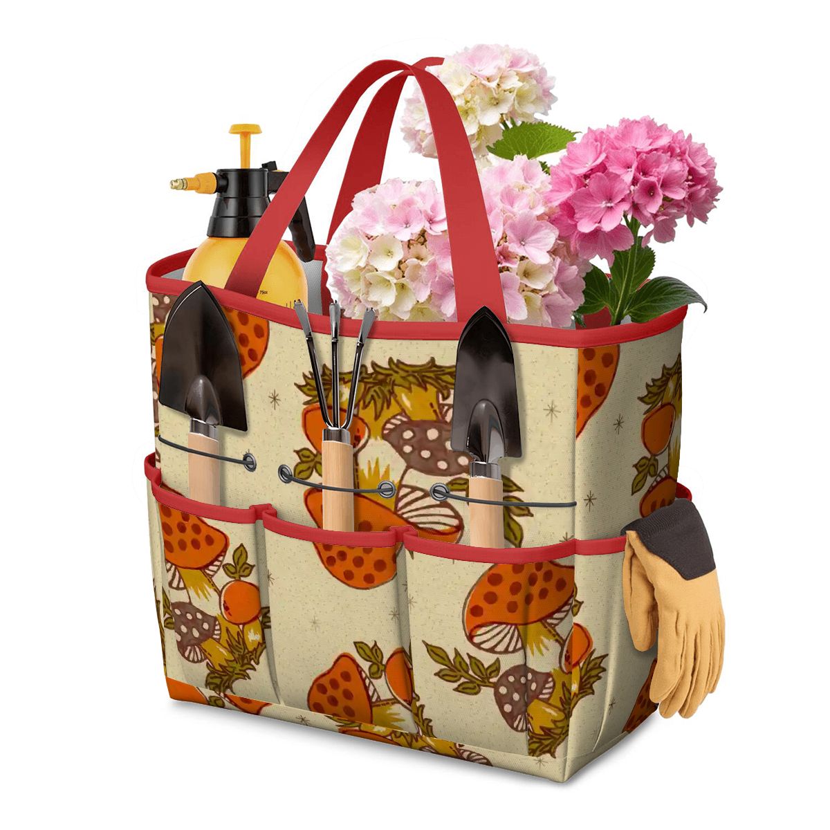 Kate McEnroe New York Merry Mushroom Retro 70s Kitschy Garden Tool Bag OrganizerGarden Tool Bagd4l9HeXzrs