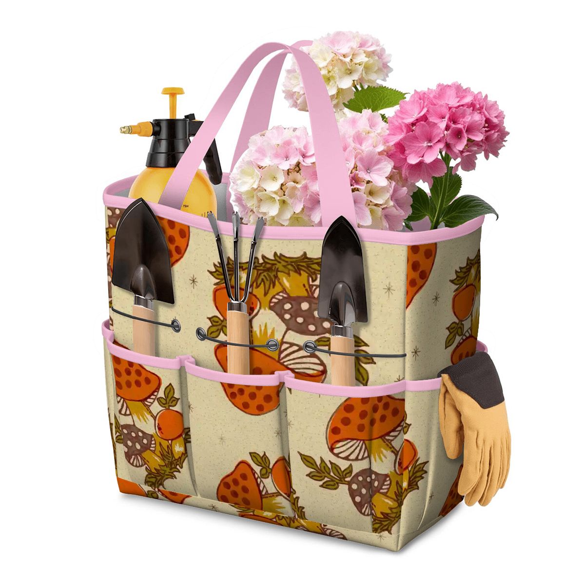 Kate McEnroe New York Merry Mushroom Retro 70s Kitschy Garden Tool Bag OrganizerGarden Tool BagfAmsIsbNY2