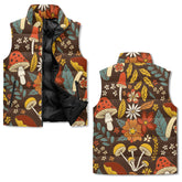 Kate McEnroe New York Merry Mushroom Retro 70s Puffer Vest, Vintage Fall Fashion LayeringPuffer VestsN9RQ48QW-1