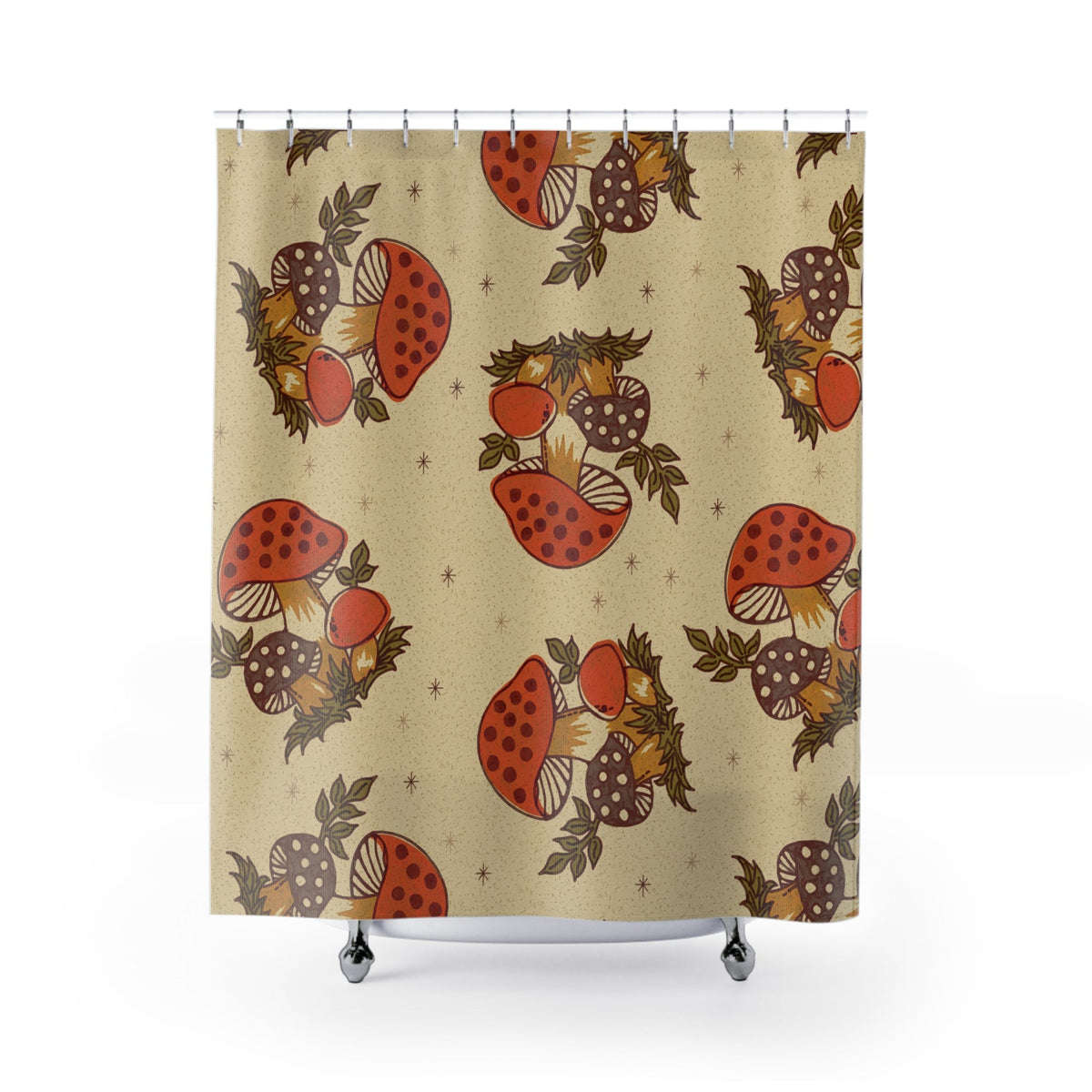 Kate McEnroe New York Merry Mushroom Shower Curtain, Retro 70s Bathroom Decor, Mid Century Modern Funky Bath CurtainShower Curtains14470920284864715752