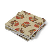 Kate McEnroe New York Merry Mushroom Soapstone Coasters, Mid Century Retro 70s DrinkwareCoasters7021