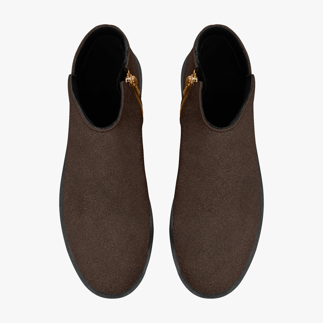 Kate McEnroe New York Mid Century Atomic Cat Ankle Boots Brown Retro Low Heel Zip BootiesAnkle Boots9cnmp179_001