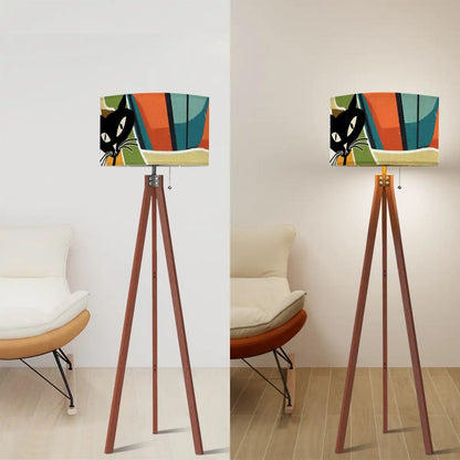 Kate McEnroe New York Mid Century Atomic Cat Retro Tripod Standing Floor LampTripod Floor LampsMTbb1NzBYq