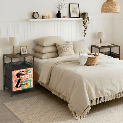 Kate McEnroe New York Mid Century Atomic Dachshund Nightstand Retro Wiener Dog DecorNightStandsfRQ6Uq9KoP
