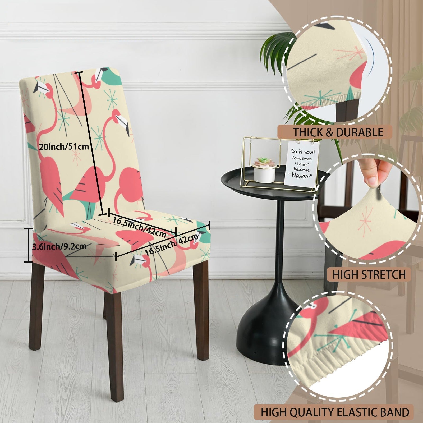 Kate McEnroe New York Mid Century Atomic Flamingo Dining Chair SlipcoversChair SlipcoversD3232934