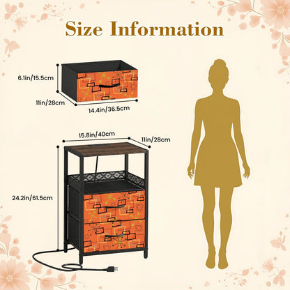 Kate McEnroe New York Mid Century Atomic Orange Nightstand Starburst 2 Drawer Bedside TableNightStands5ybKm1lVuI