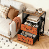 Kate McEnroe New York Mid Century Atomic Orange Nightstand Starburst 2 Drawer Bedside TableNightStands5ybKm1lVuI