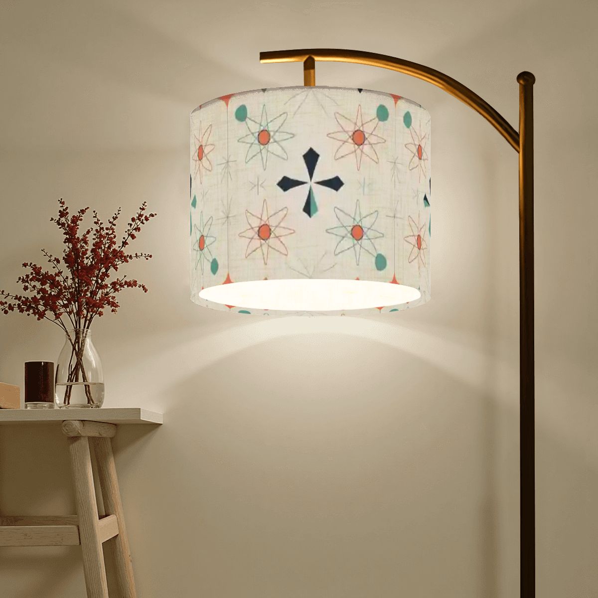 Kate McEnroe New York Mid Century Atomic Starburst Arc Floor LampArc Floor LampsaQrMpDubhs