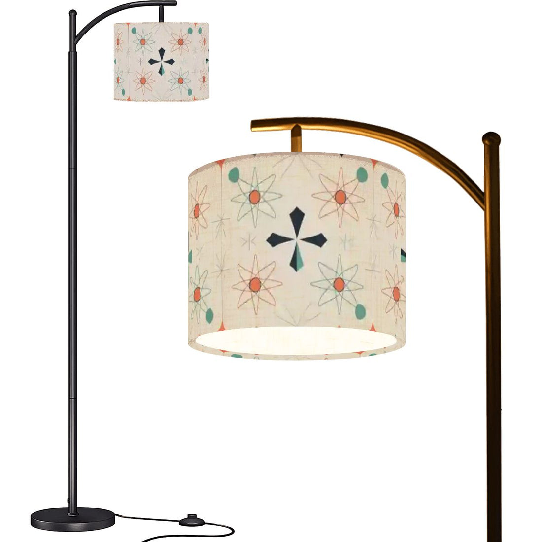 Kate McEnroe New York Mid Century Atomic Starburst Arc Floor LampArc Floor LampsaQrMpDubhs