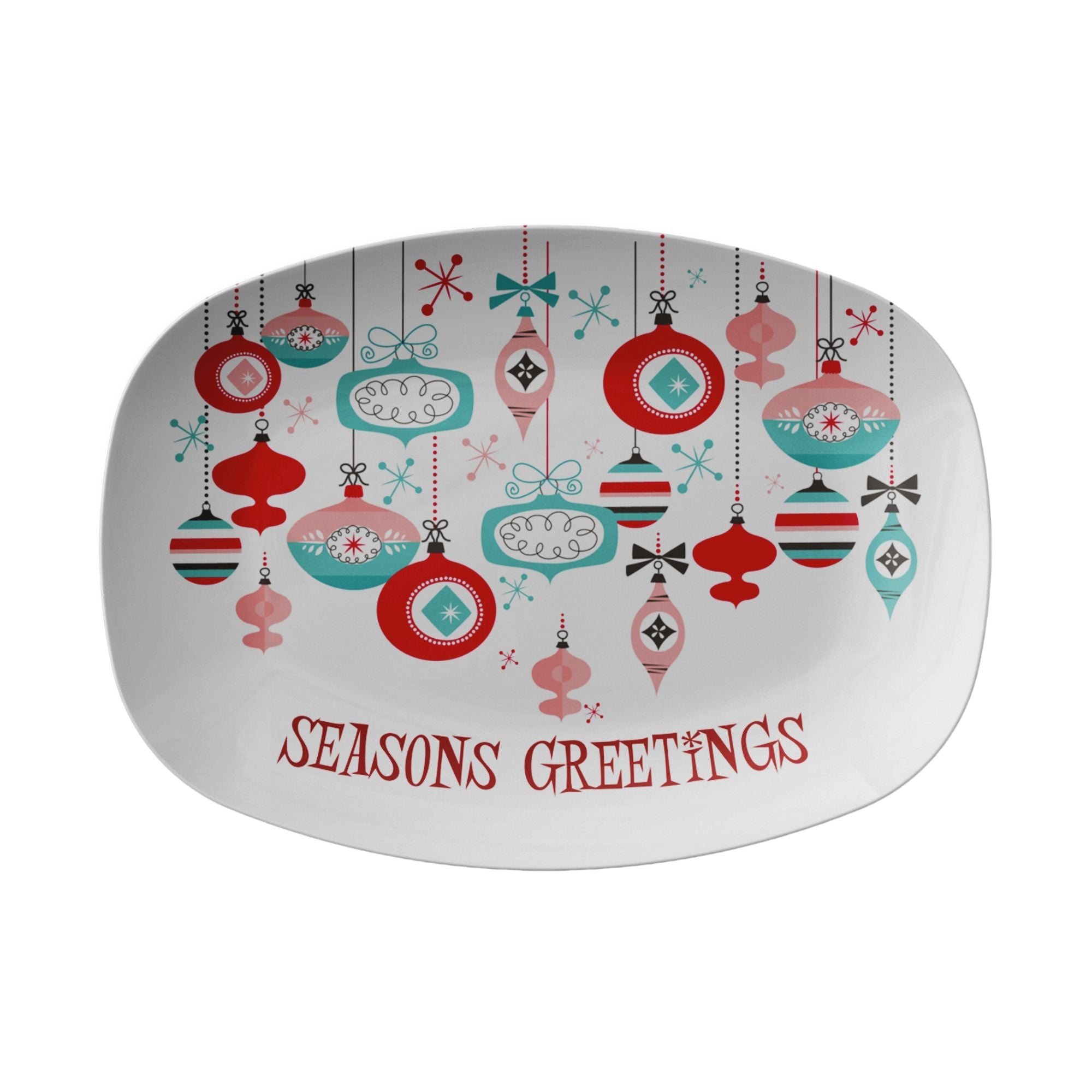 Kate McEnroe New York Mid Century Atomic Starburst Christmas Ornament Serving PlatterServing PlattersPLAT - MCM - XMAS - ORN