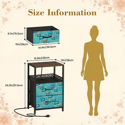 Kate McEnroe New York Mid Century Atomic Starburst Turquoise Nightstand with StorageNightStandsI9bX8zJ6fK