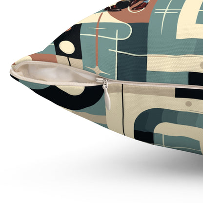 Kate McEnroe New York Mid Century Bauhaus Dapper Dudes Throw PillowThrow Pillows18649922567651649573