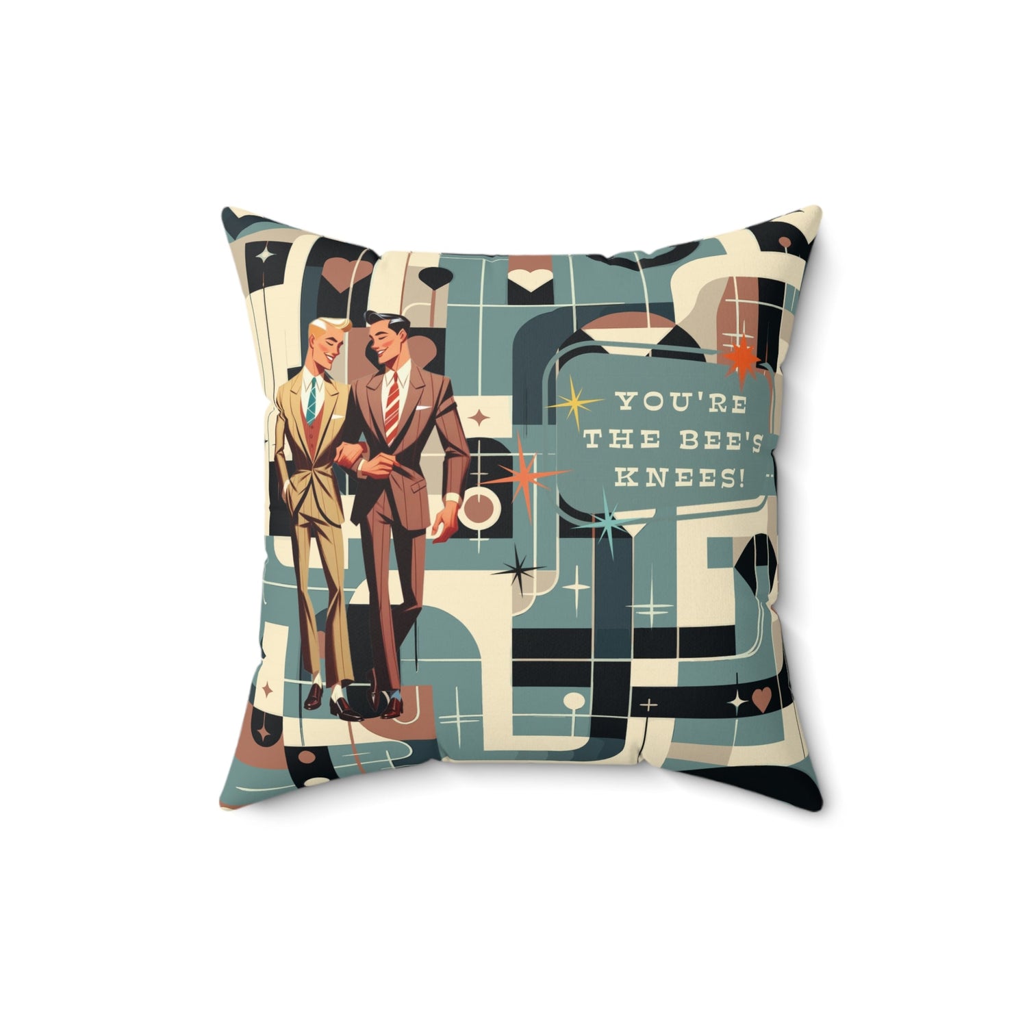 Kate McEnroe New York Mid Century Bauhaus Dapper Dudes Throw PillowThrow Pillows18649922567651649573
