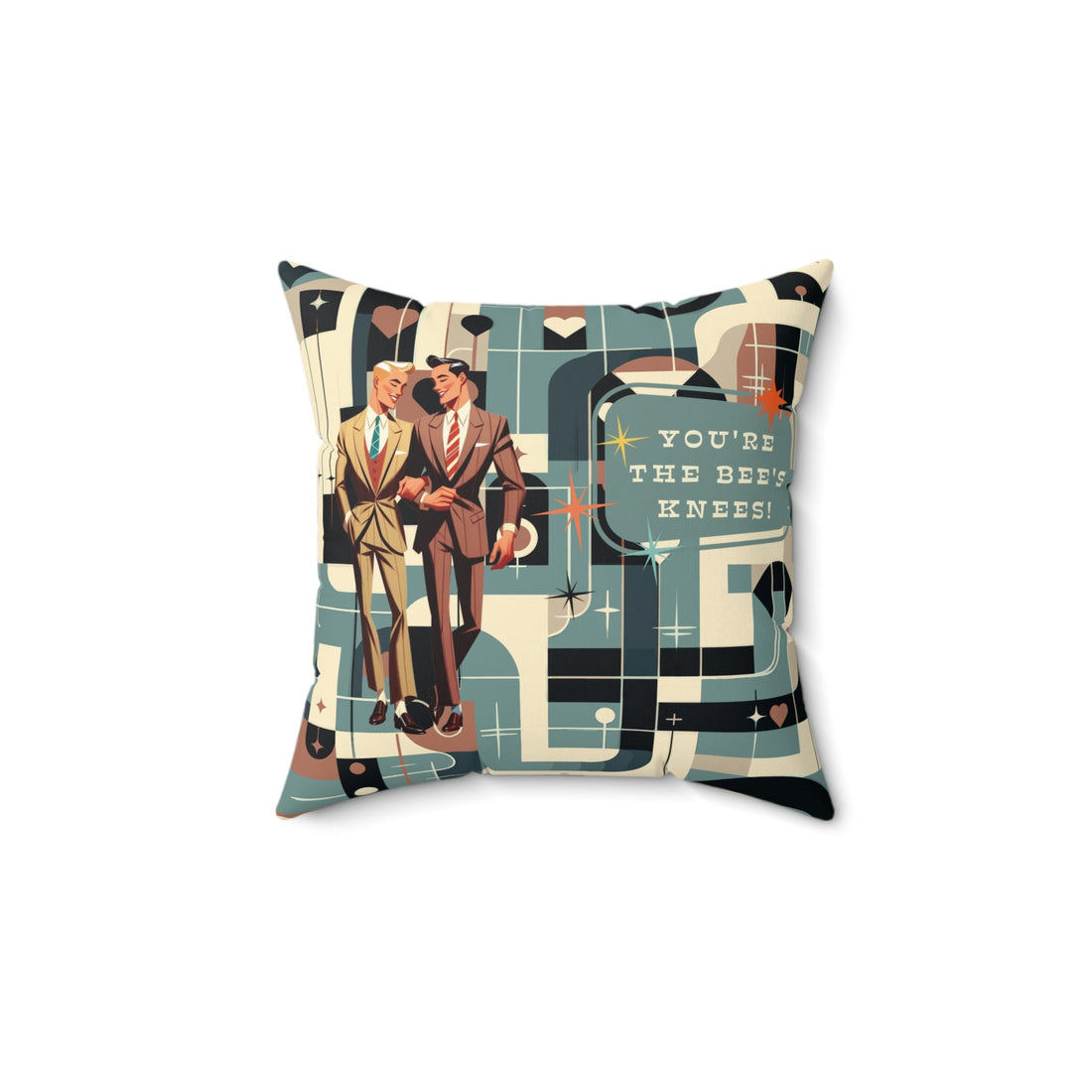 Kate McEnroe New York Mid Century Bauhaus Dapper Dudes Throw PillowThrow Pillows38968861268169370590
