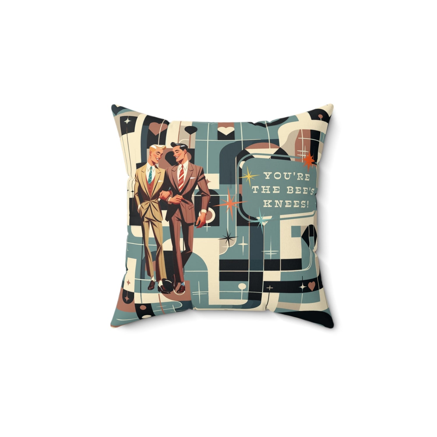 Kate McEnroe New York Mid Century Bauhaus Dapper Dudes Throw PillowThrow Pillows38968861268169370590