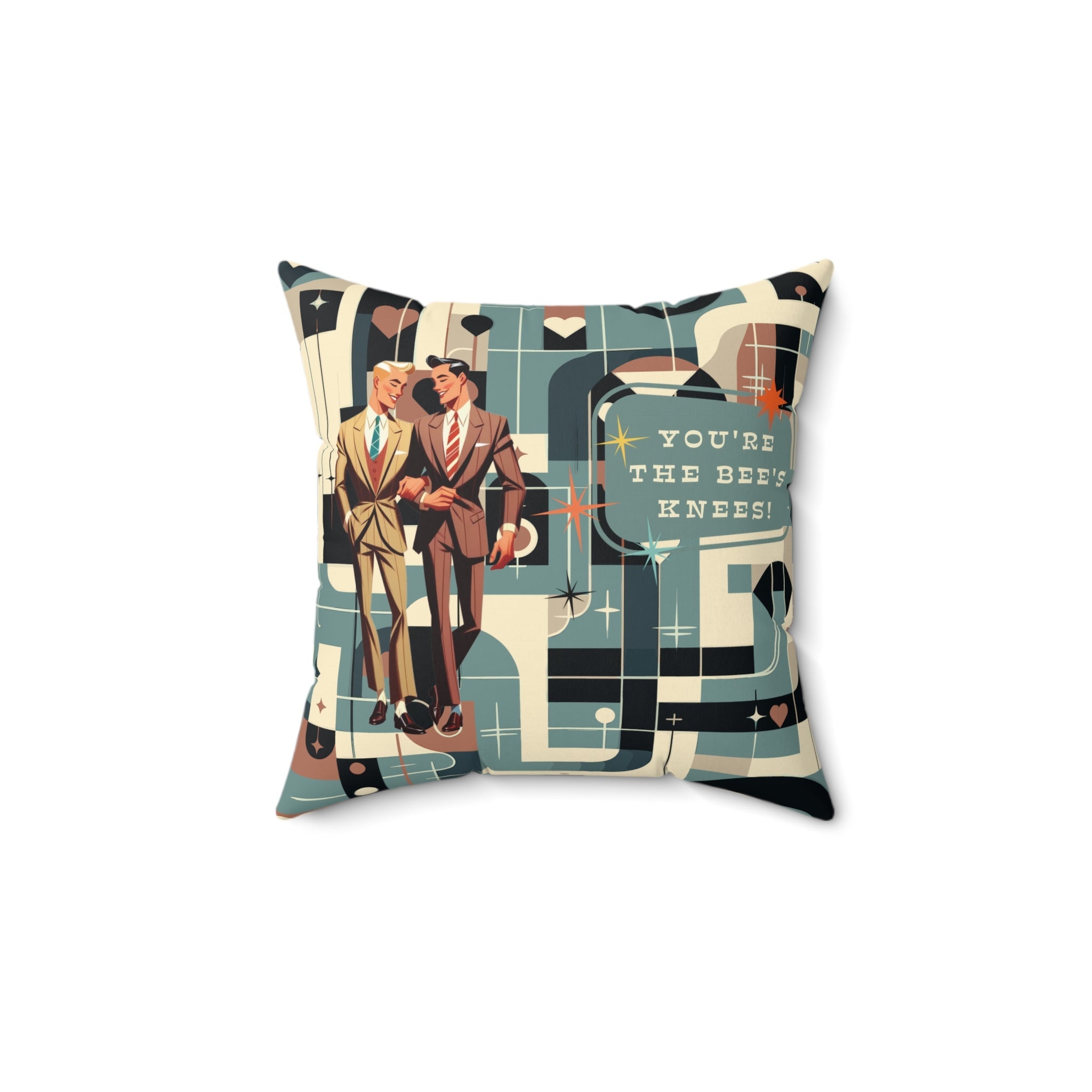Kate McEnroe New York Mid Century Bauhaus Dapper Dudes Throw PillowThrow Pillows38968861268169370590