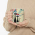 Kate McEnroe New York Mid Century Christmas Cat Mug - Retro Atomic Starburst Boomerang Holiday Drinkware - Kitschy Hippie 11oz Cup 69012923896369388546