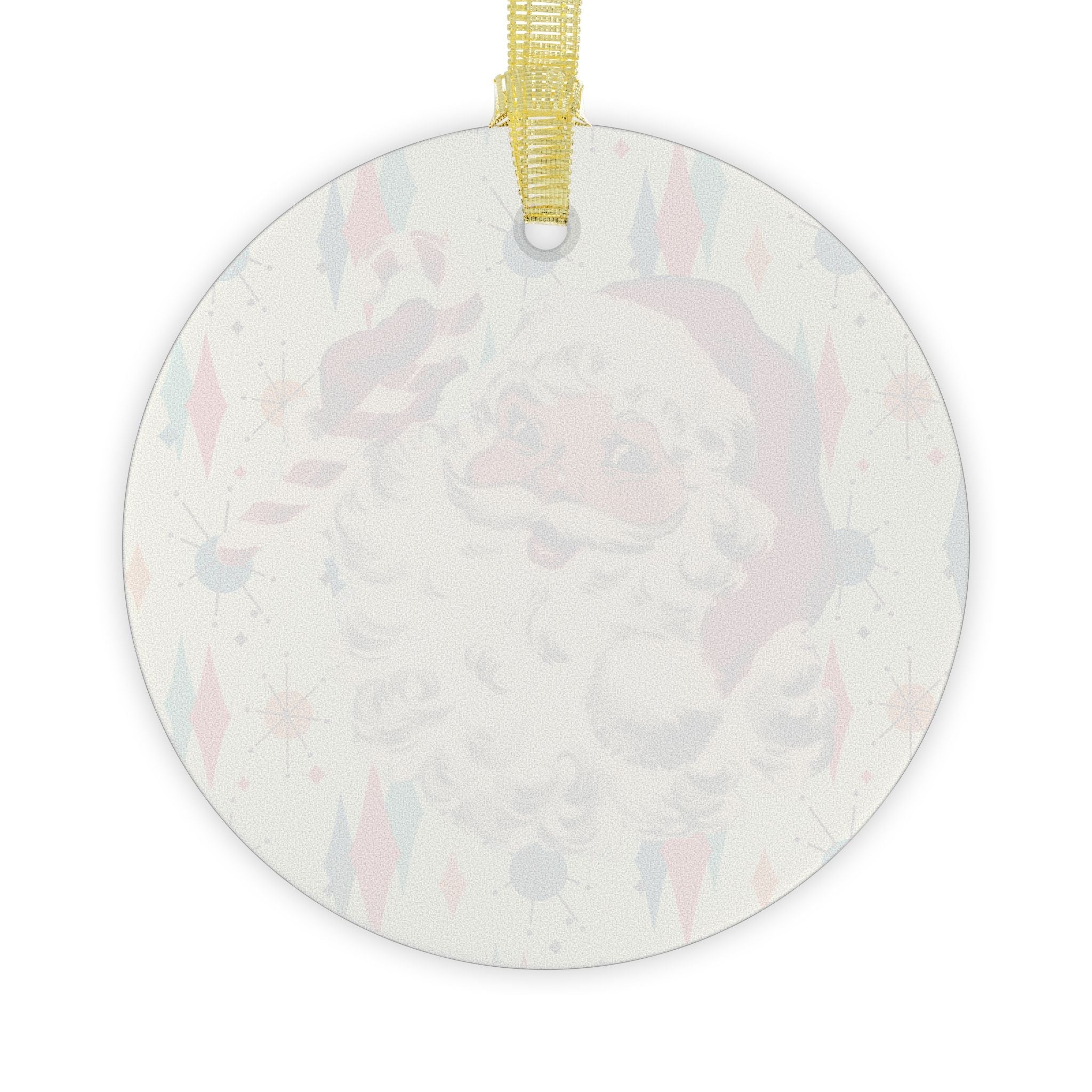 Kate McEnroe New York Mid Century Christmas Glass Ornament Retro 50s Santa Starburst AccentOrnaments28362744926796505918