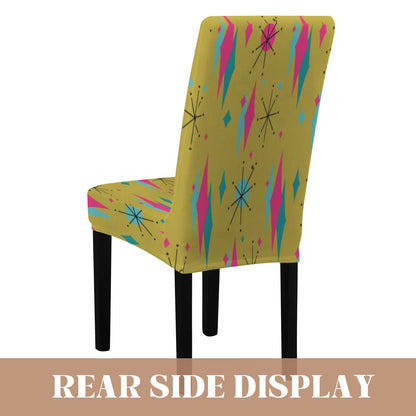 Kate McEnroe New York Mid Century Franciscan Diamond Starburst Chartreuse Dining Chair SlipcoversChair SlipcoversD3232943