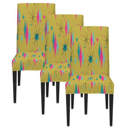 Kate McEnroe New York Mid Century Franciscan Diamond Starburst Chartreuse Dining Chair SlipcoversChair SlipcoversD3232950