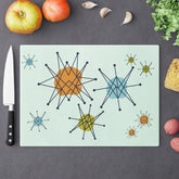 Kate McEnroe New York Mid Century Franciscan Starburst Glass Cutting Board, Retro MCM KitchenCutting Boards24541306155212577147