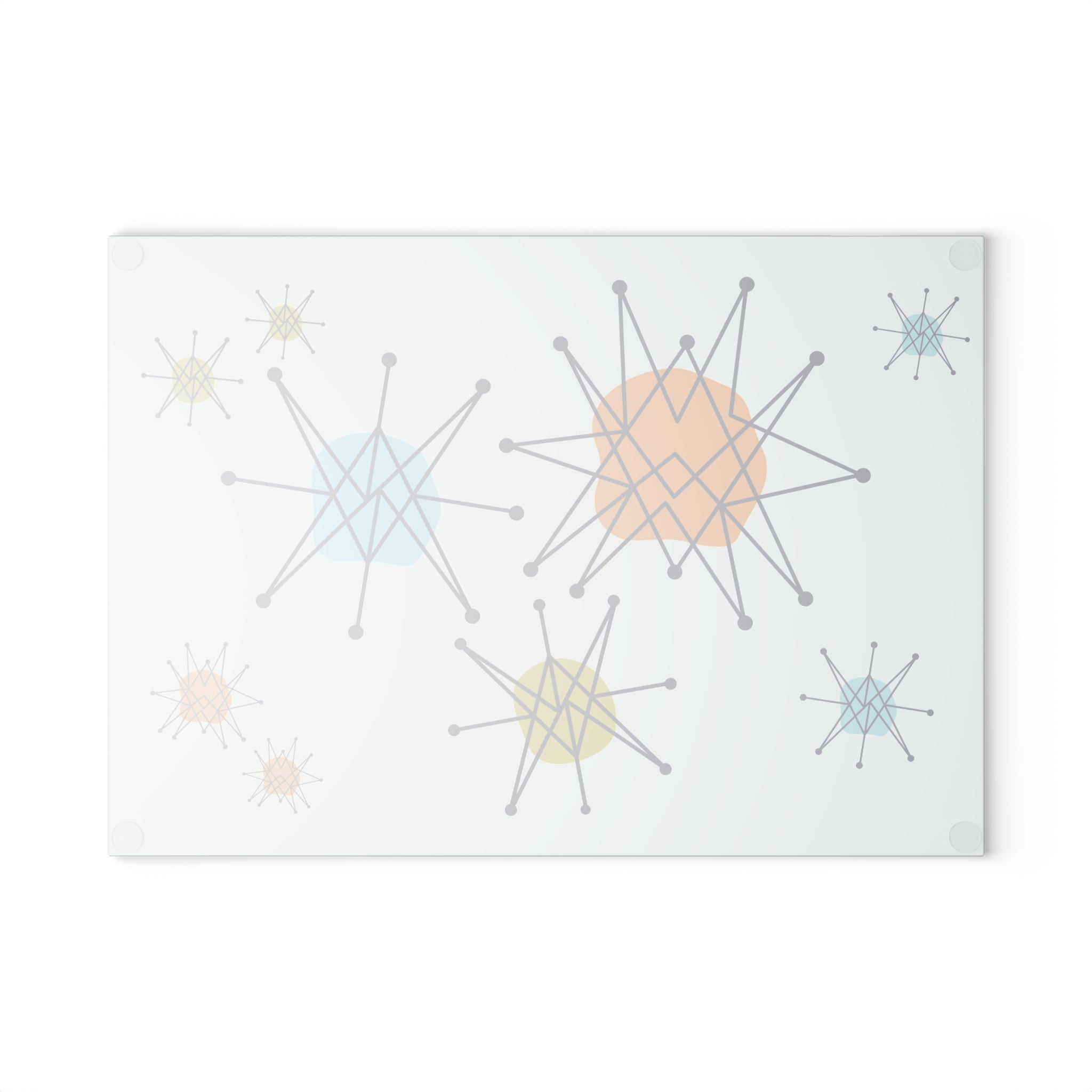 Kate McEnroe New York Mid Century Franciscan Starburst Glass Cutting Board, Retro MCM KitchenCutting Boards24541306155212577147