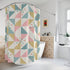 Kate McEnroe New York Mid Century Geometric Pattern Shower Curtain | Retro Atomic Starburst Bath DecorShower Curtains12546995542631982117