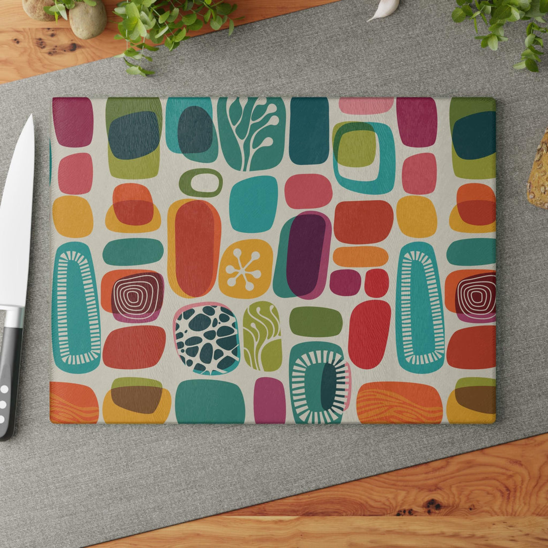 Kate McEnroe New York Mid Century Modern 1950s Amoeba Cutting Board, Retro Boho Kitchen Decor, Vintage Abstract KitchenwareCutting Boards30134156931390584923