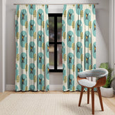 Kate McEnroe New York Mid Century Modern 1950s Atomic Aqua Window CurtainsWindow CurtainsCurtainSheer - 50x84 - DoublePanel - 2022120601524811