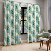 Kate McEnroe New York Mid Century Modern 1950s Atomic Aqua Window CurtainsWindow CurtainsCurtainSheer - 50x84 - DoublePanel - 2022120601524811