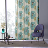 Kate McEnroe New York Mid Century Modern 1950s Atomic Aqua Window CurtainsWindow CurtainsCurtainSheer - 50x84 - DoublePanel - 2022120601524811