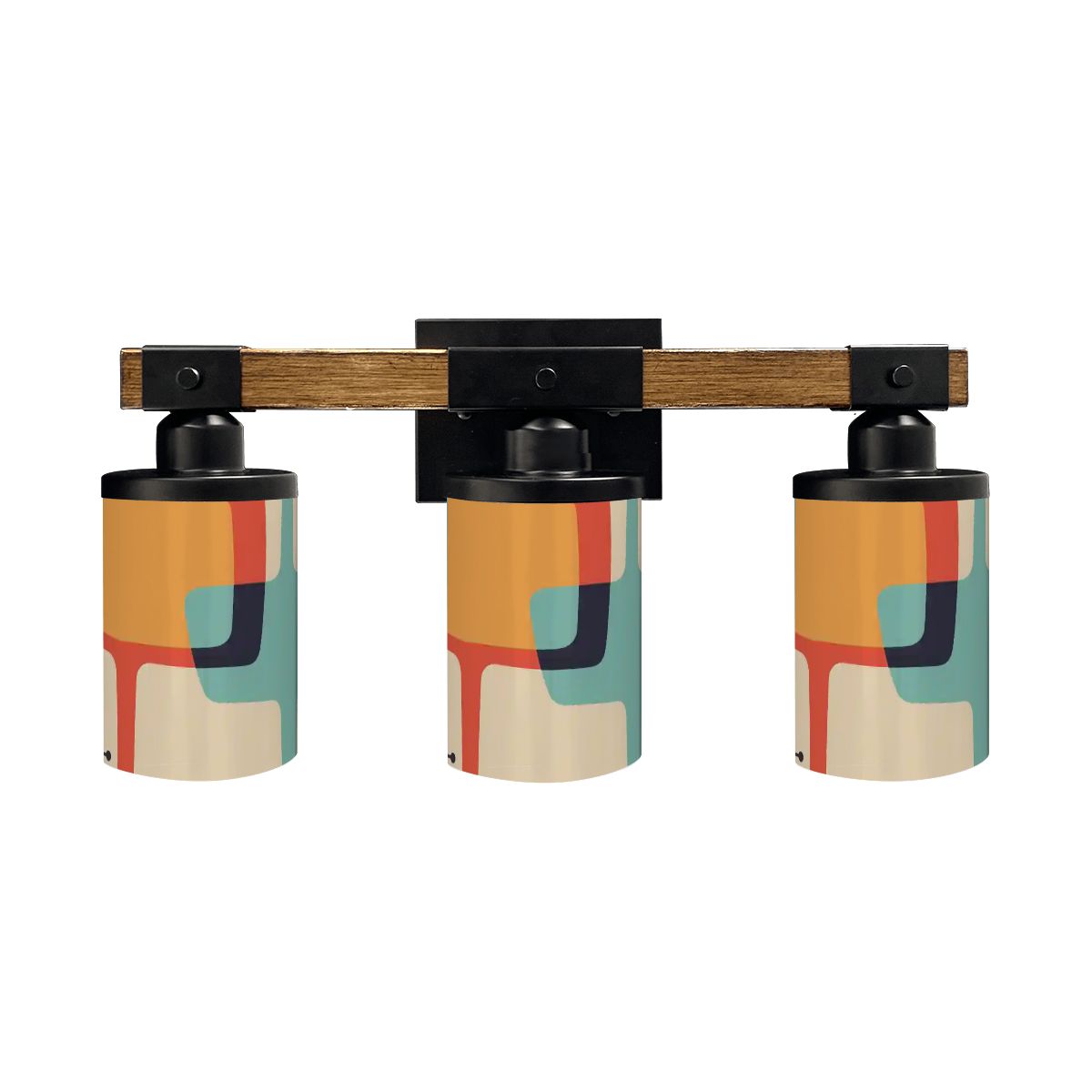 Kate McEnroe New York Mid Century Modern 1950s Geometric Vanity Light, Retro Cylinder Shade FixtureVanity Light FixturesfpxUM0kvPs