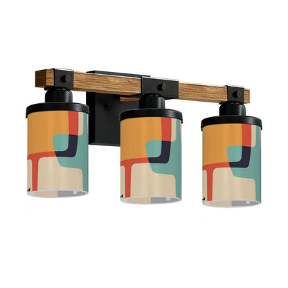 Kate McEnroe New York Mid Century Modern 1950s Geometric Vanity Light, Retro Cylinder Shade FixtureVanity Light FixturesfpxUM0kvPs