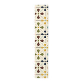 Kate McEnroe New York Mid Century Modern 1950s Retro Floral Table Runner, Minimalist MCM Cream, Olive, Mustard Table LinensTable Runners11167981133460763742