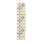 Kate McEnroe New York Mid Century Modern 1950s Retro Floral Table Runner, Minimalist MCM Cream, Olive, Mustard Table LinensTable Runners11167981133460763742