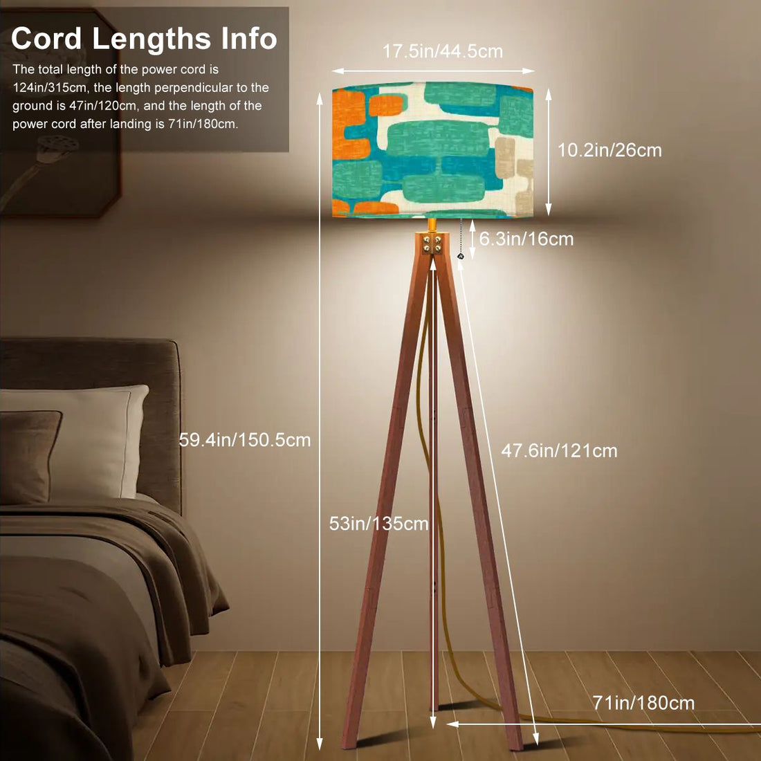 Kate McEnroe New York Mid Century Modern 1950s Retro Geometric Tripod Floor LampTripod Floor Lamps3LTEYxPpFb