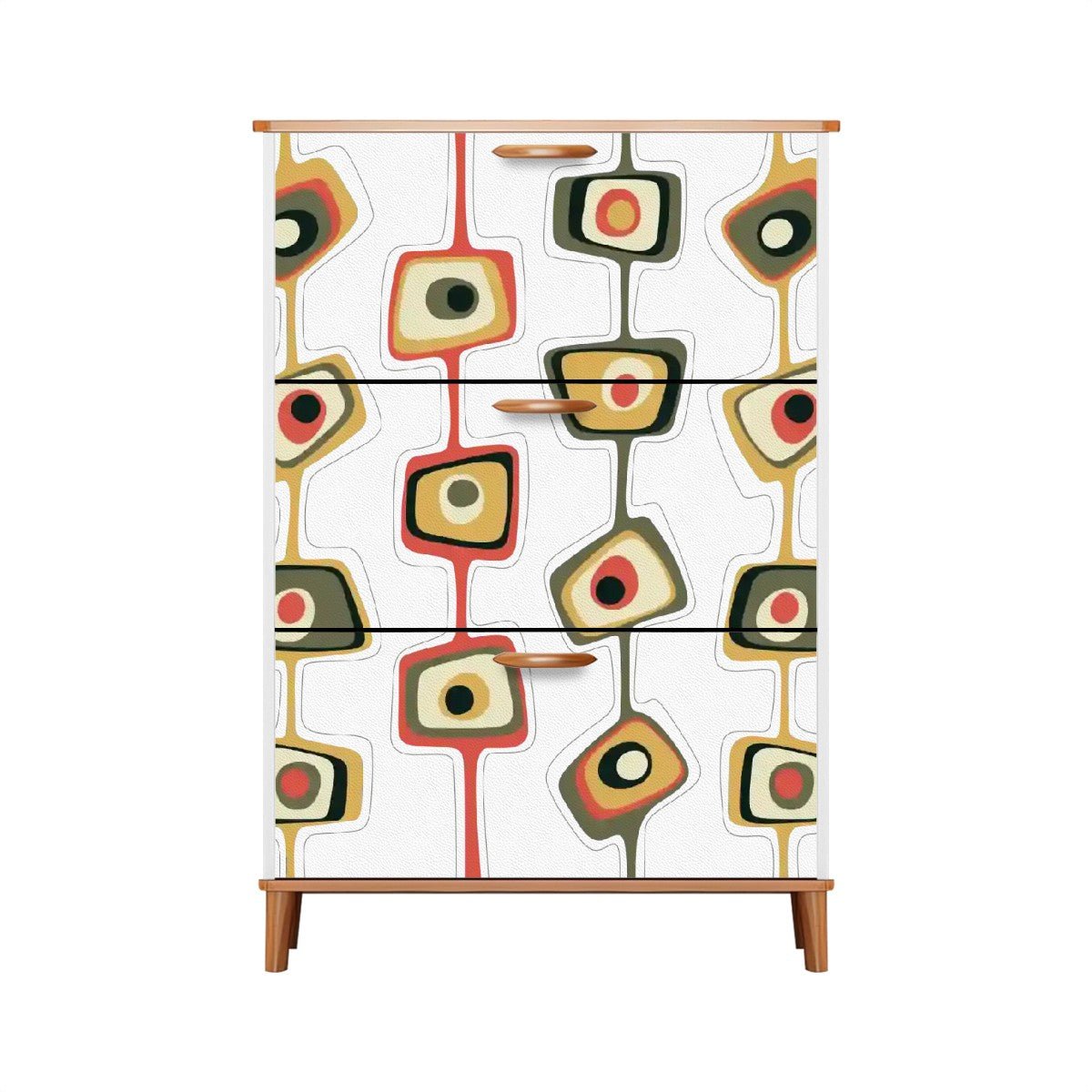 Kate McEnroe New York Mid Century Modern 50s Abstract Geometric Shoe CabinetShoe StorageEcsQpB7ivK